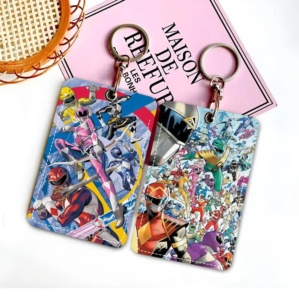 

Держатель карты COOl Power Rangers, применимый для кредитных карт, автобусной карты, мягкий кожаный прямоугольный брелок, защитный чехол