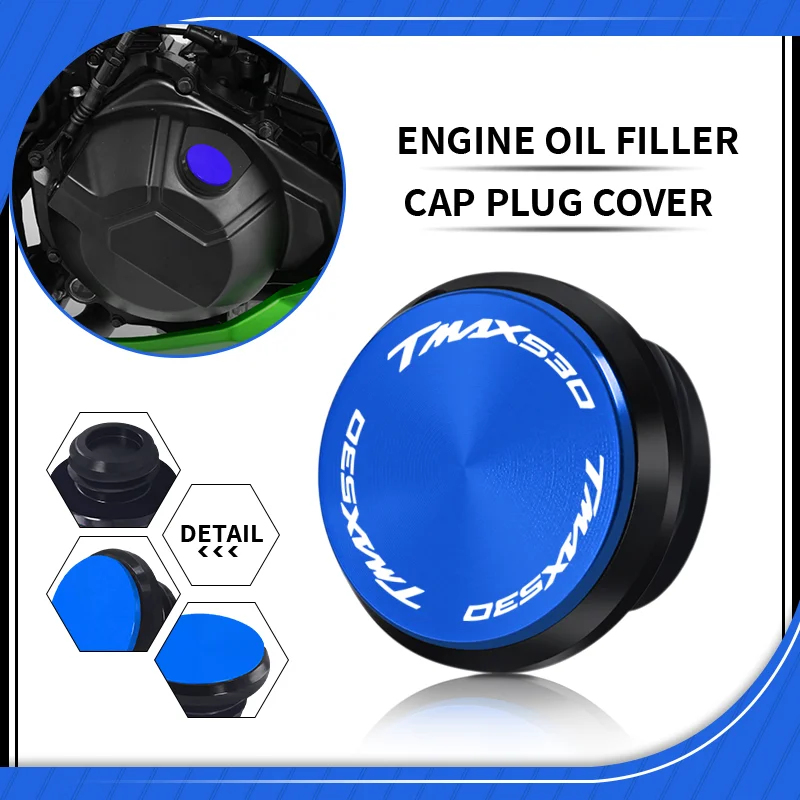 For YAMAHA TMAX500 TMAX530 SX DX TMAX560 TECH MAX Motorcycle CNC Engine Plug Oil Cover M20X2.5 Engine Oil Protective Cap tmax