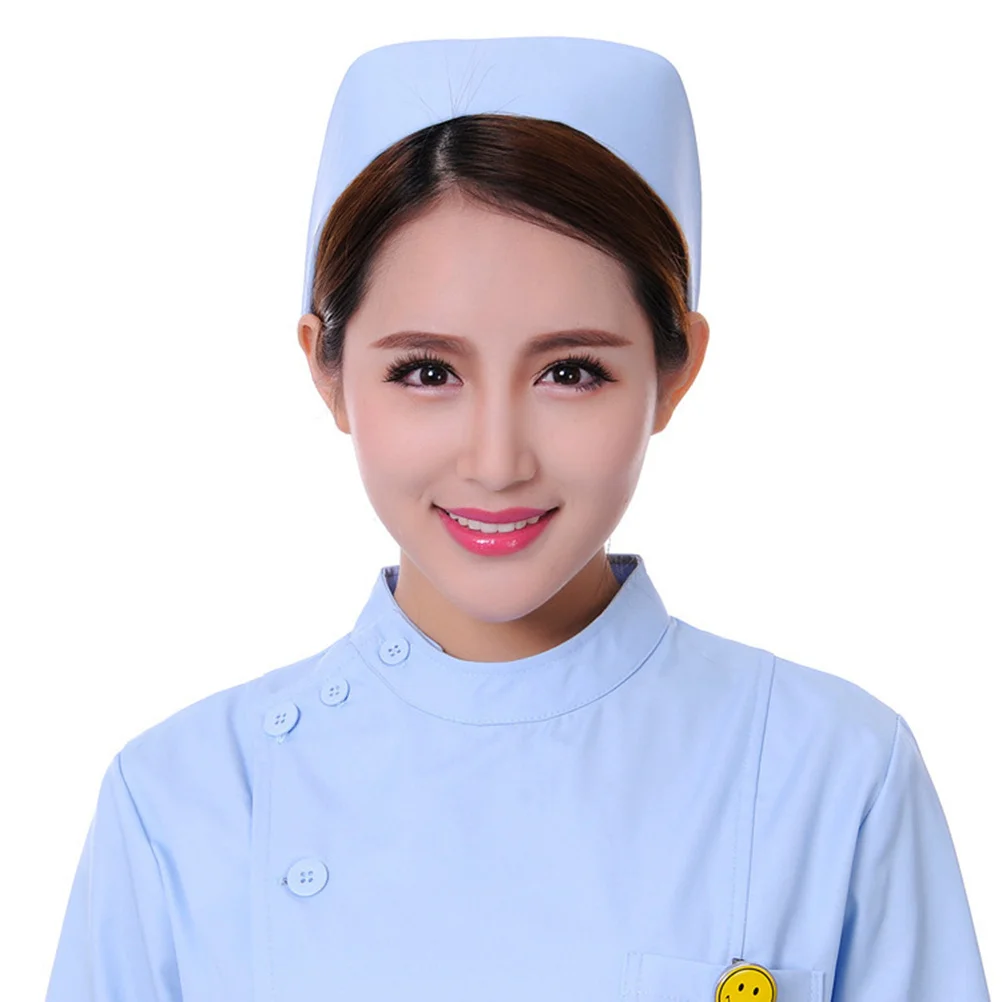 

Adult Size Nurse Cap Pink Breathable Sweat Absorbent Antibacterial Women Nurse Hat Costume Headband Mildew Relief