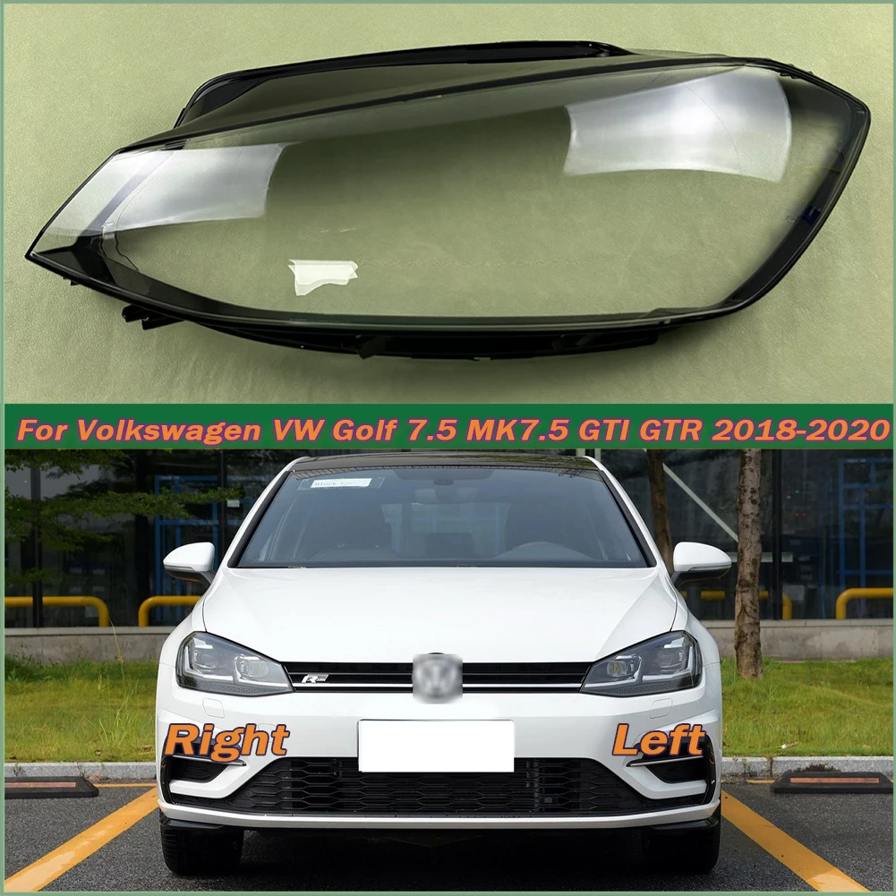 

For Volkswagen VW Golf 7.5 MK7.5 GTI GTR 2018-2020 Headlight Cover Headlights Shell Transparent Cover Lampshade Headlamp Shell