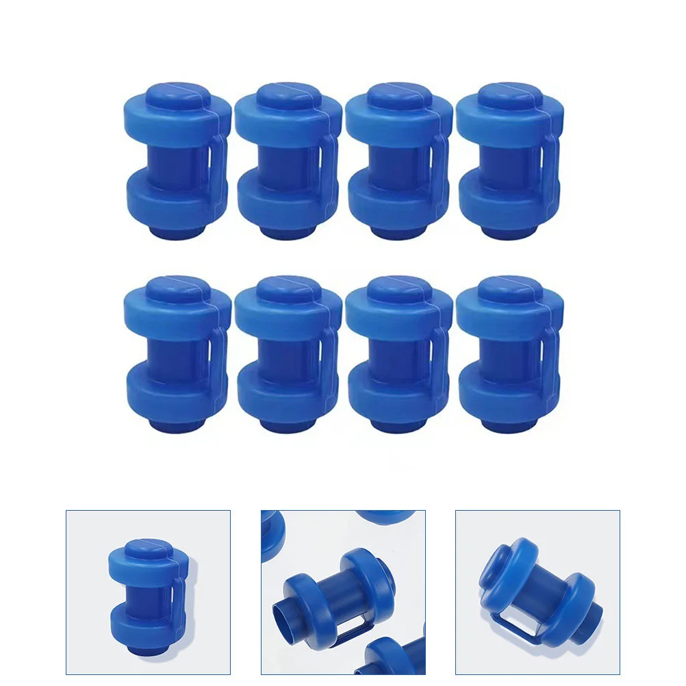 8 Pcs Trampolines Tube Cover Plastic Parts Rod Caps Supplies Protector 800X250X250CM Supply Blue Wear-resistant Child