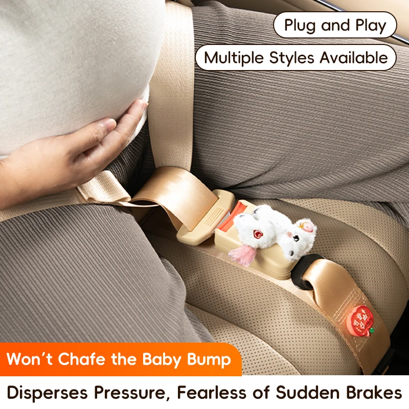 MIXSAS Pregnant Car Seat Safety Belt Adjuster Clip Car Seatbelt Extender Kit Protector Women Maternity Moms Belly Unborn Baby