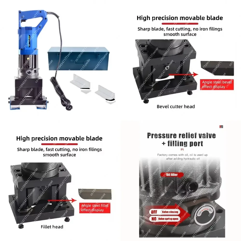 Handheld Angle Steel Processing Machine Portable Electric Hydraulic Cutting Machine Angle Iron Tangent Triangle ACR Chamfer