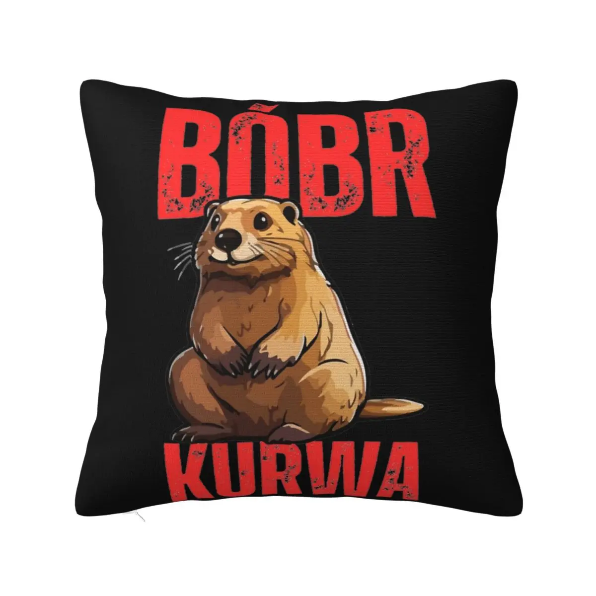 Trendy Bedroom Bobr Kurwa Bober Beaver Bobr BoberekDecorations Pillowcases Accessories Pillow Cover Square Multi-Size