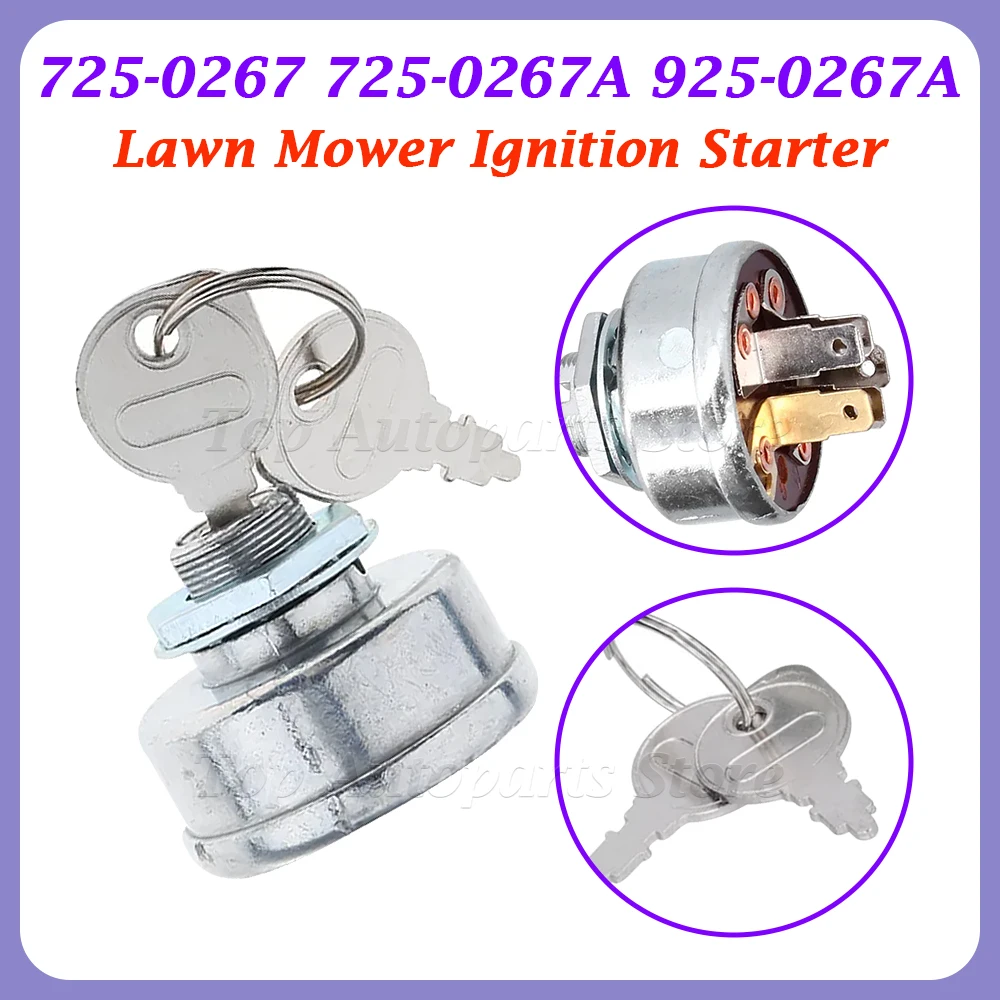 

725-0267 725-0267A 925-0267A For Husqvarna Lawn Mower Ignition Starter 5 Spade Terminal Engine Starter Switch Switch with Key