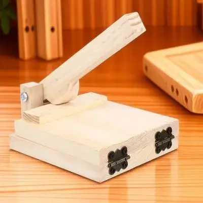 

1Pcs Wooden Dough Presser Dumpling Making Tool with Ergonomic Handle Safe Food Grade Material Easy to Clean Pressing Mold