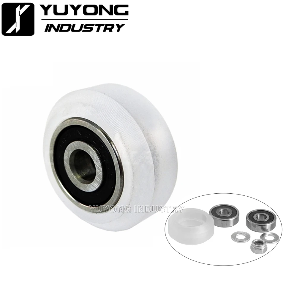 High precision CNC clear Polycarbonate Xtreme Solid v wheel Component,v slot wheel for V-Slot rail C-Beam parts 3D parts