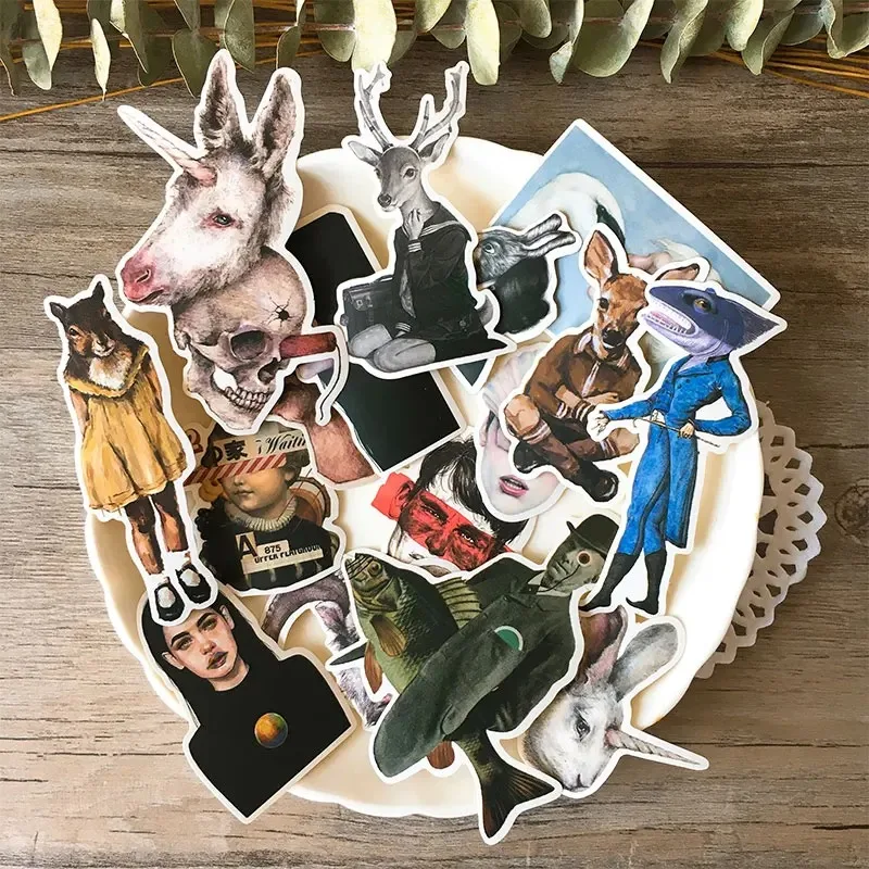 17pcs Creative Cute Self-made Retro Tn Sticker Pack Scrapbooking Stickers /decorative Sticker /Children DIY Craft Photo Albums