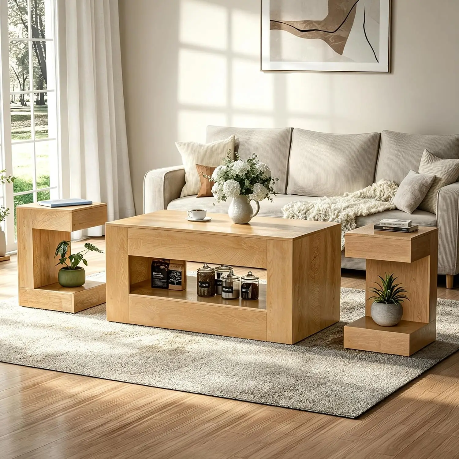 3 Piece Living Room Coffee Table Set 41.3