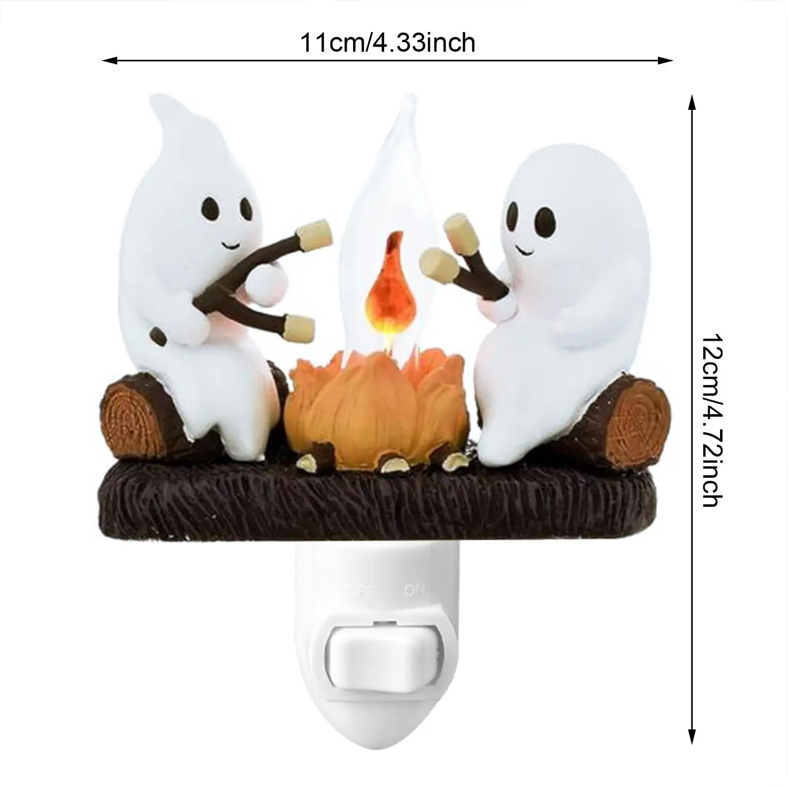 2024 Ghost Campfire Flickering LED Night Light Creative Halloween Decorations Cute Ghost Glowing Lights Toys Dress Up Props