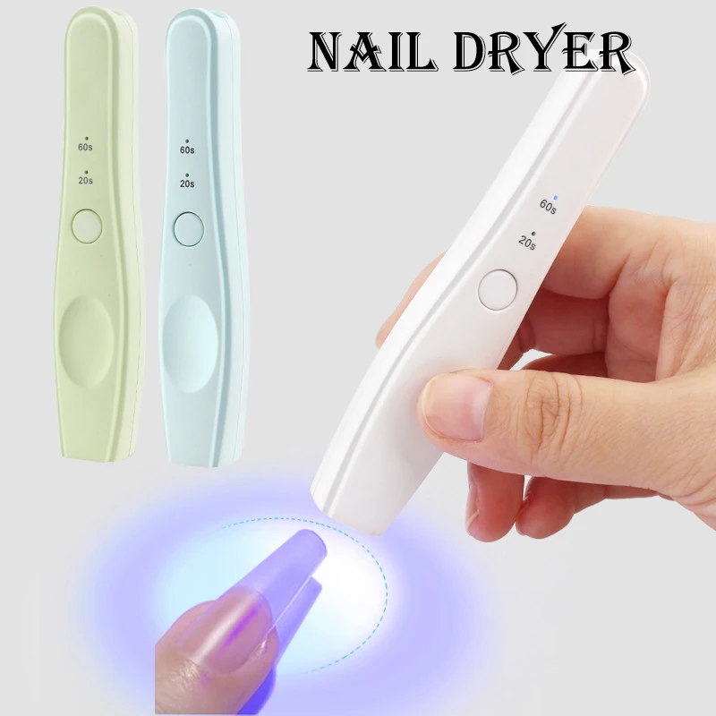 Portable Quick Dry USB Charger Nail Dryer High Power Machine Salon Home Professional Mini Flashlight Pen UV LED Nail Lamp Tools