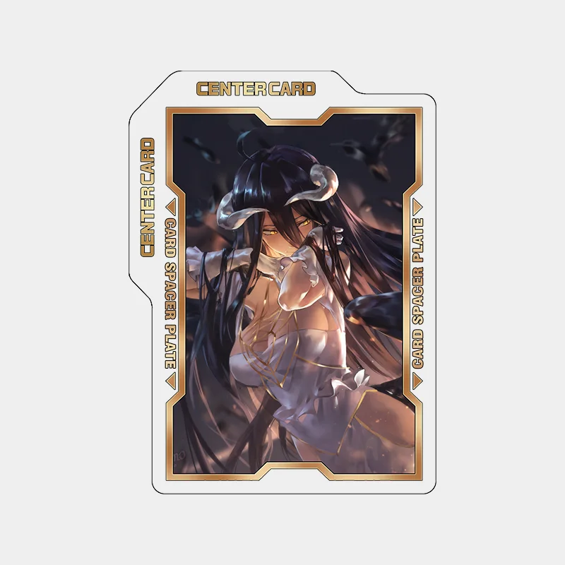 Kaartdoos Zwart-witte Vleugels Albedo Draagbare Collectie Kaart Opbergdoos Diy Actie Speelgoedfiguren Anime Spel Cadeaus voor Vrienden