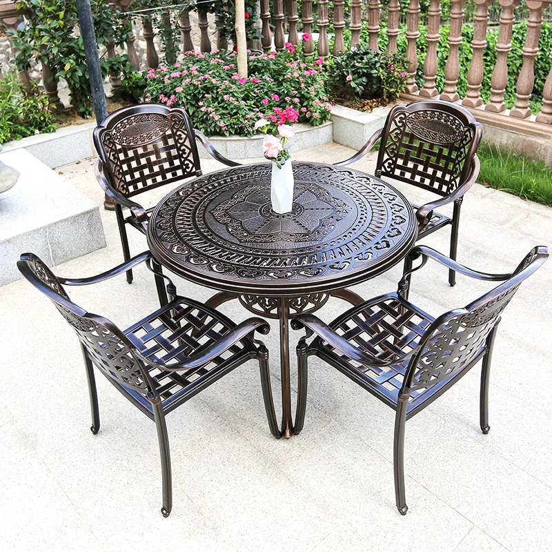 Luxury Outdoor Balcony Gaeden Patio terrace chairs popular furniture cast aluminum chair outdoor coffee cafe bistro chairs