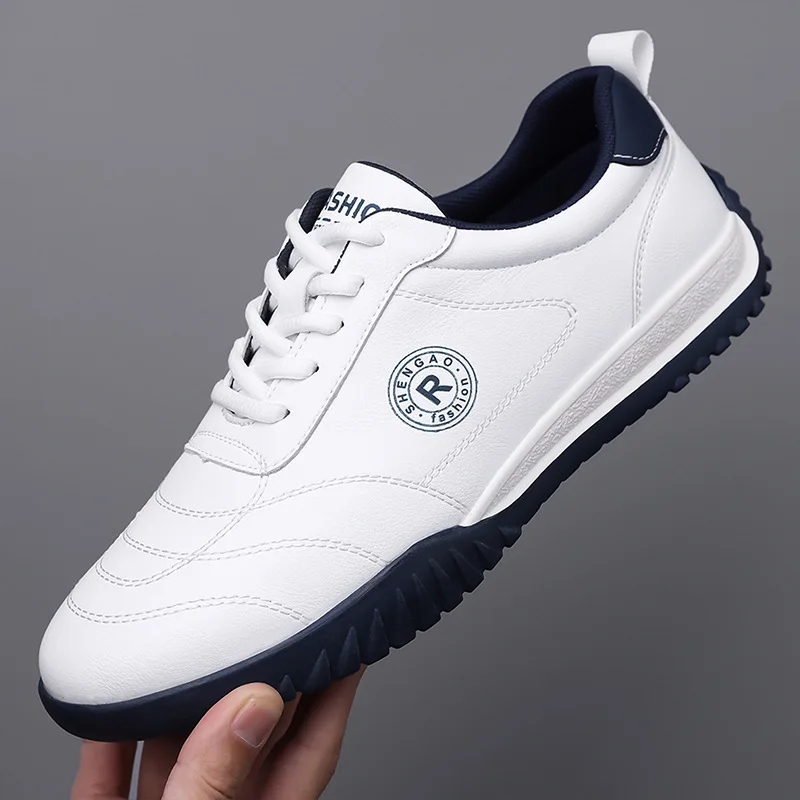 

Lace Designer Leather Casual Sneakers for Men Solid Color Fashion Running Sports Shoes Male Spring Summer Zapatos De Hombre