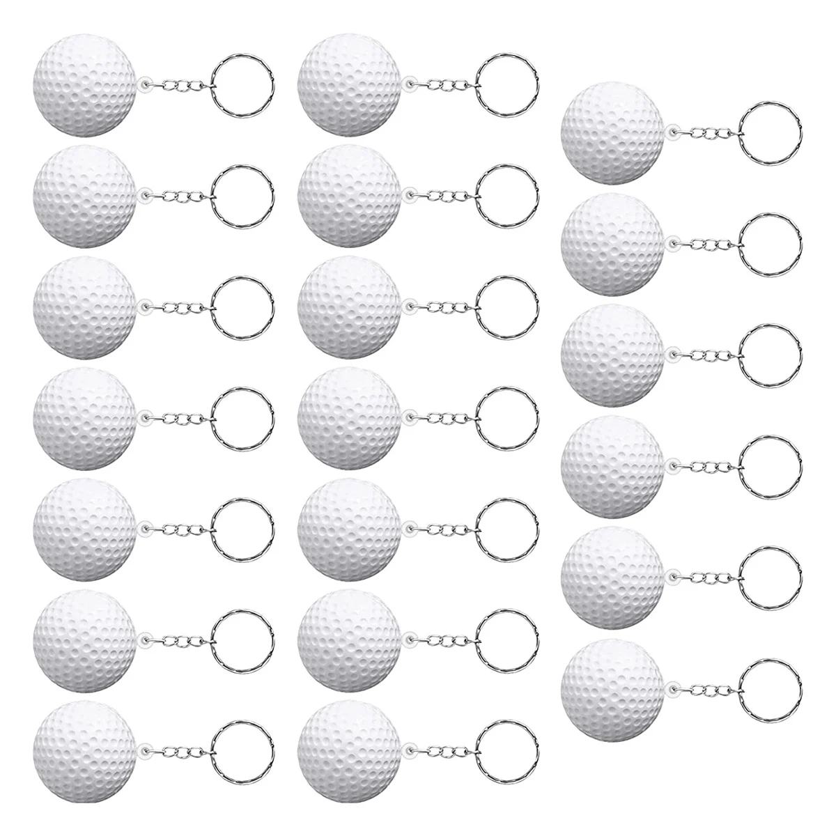 

Popular 20 Pack Golf Ball Keychains For Party Favors,Golf Ball Stress Ball,School Carnival Reward,Sports Centerpiece Decorations
