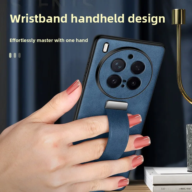 For VIVO X300 X300 Pro Case New Business Leather Wristband Stand Advanced Anti-fall Cover For Vivo X300 Shockproof Bumper Funda