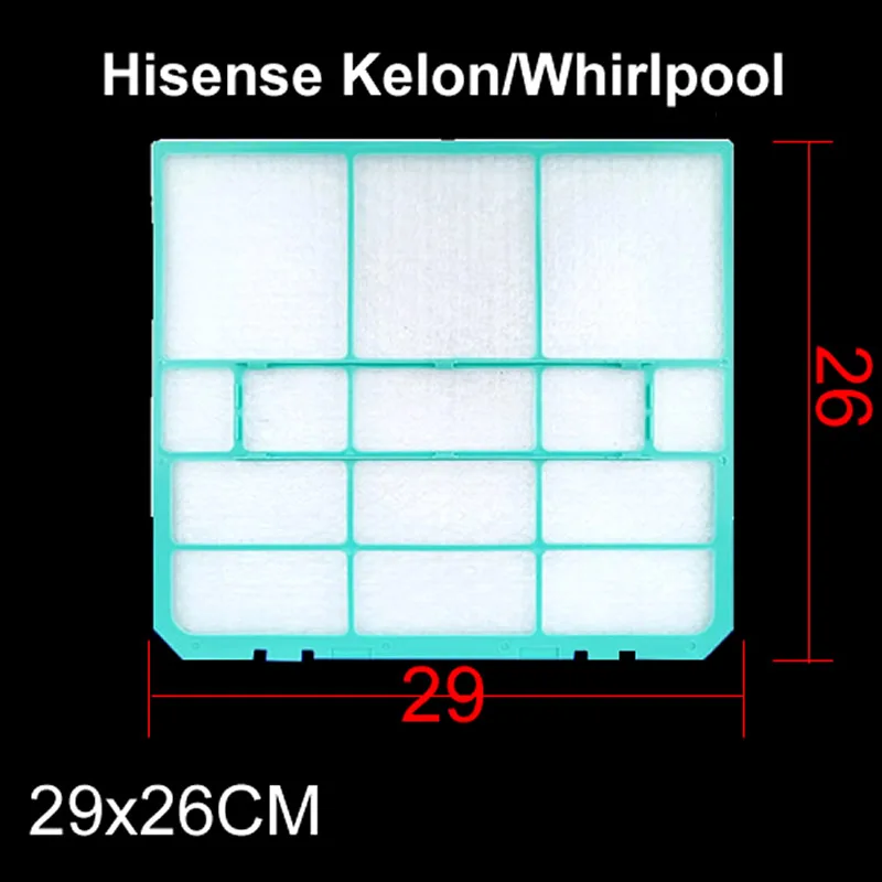 مجموعات مرشحات مكيف الهواء المخصصة لـ Kelon Whirlpool نماذج مختلفة (1p/1.5p/2P) قطع غيار الأجهزة المنزلية المخصصة للآلة القديمة