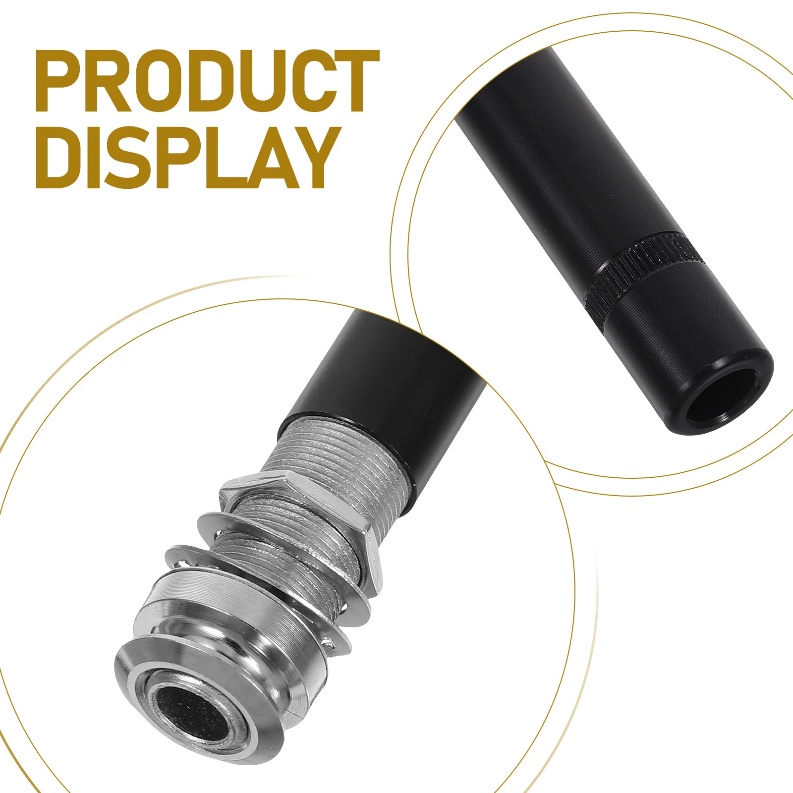 Spina di uscita stereo in metallo con jack per puntale per chitarra Installazione semplice Presa jack di uscita filettata per chitarra acustica basso elettrico