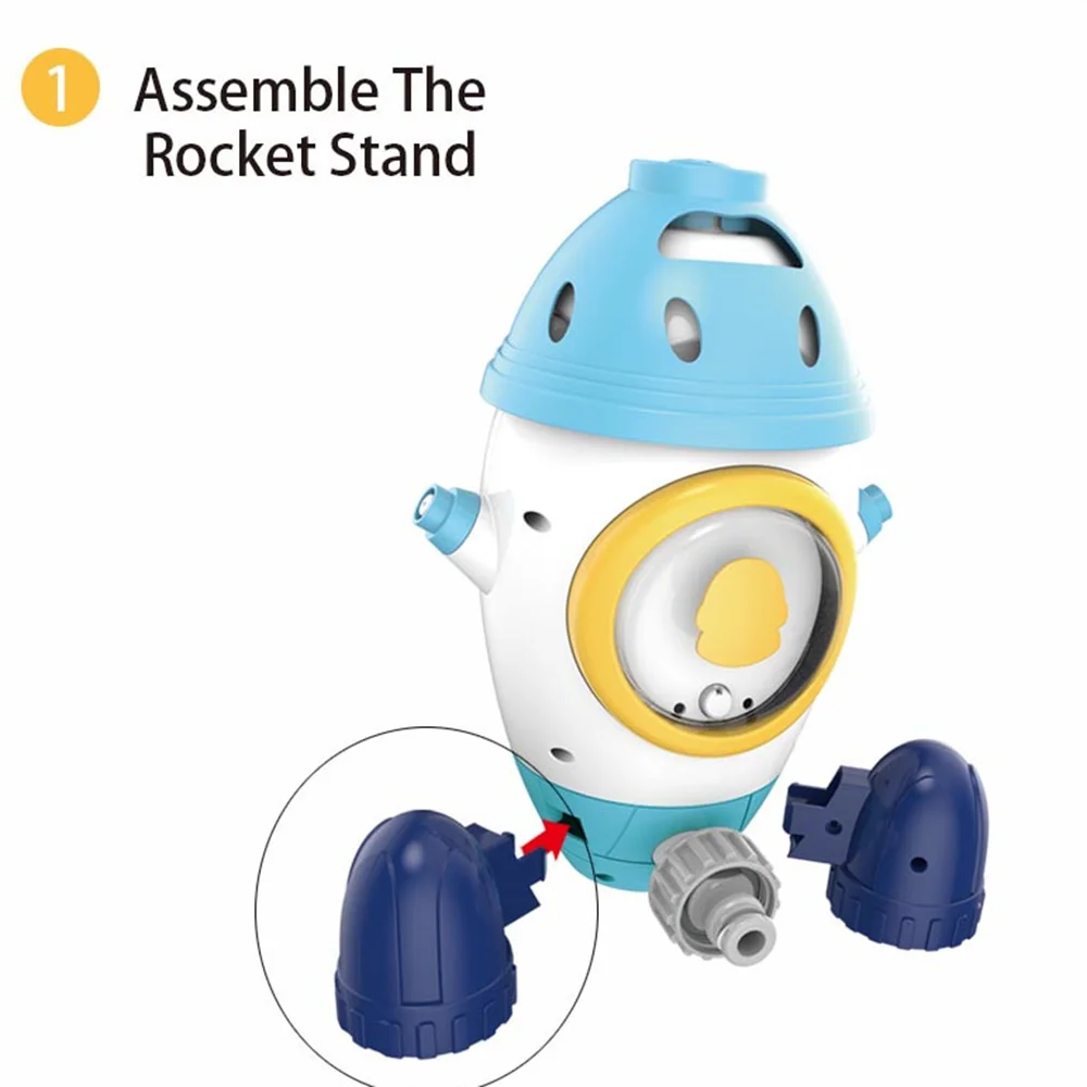 Arroseur de fusée à jet 360 °, activité amusante, conception rotative à trois emplacements pour la plage en plein air NSV