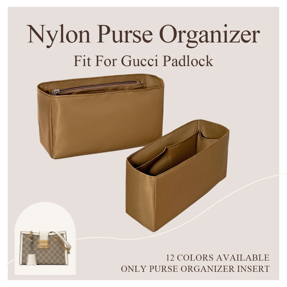 

Nylon Purse Orgainzer Insert Fit for Gucci Padlock Bag Inner Liner Bag Handmade Cosmetic Storage Inside Bag Organizer Bag