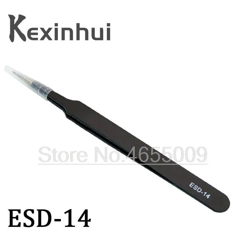 1.5mm Industrial Tweezers Kit Anti-Static Stainless Steel Tweezer Set Repair Tools ESD-10 11 12 13 14 ESD-15 integrated circuit