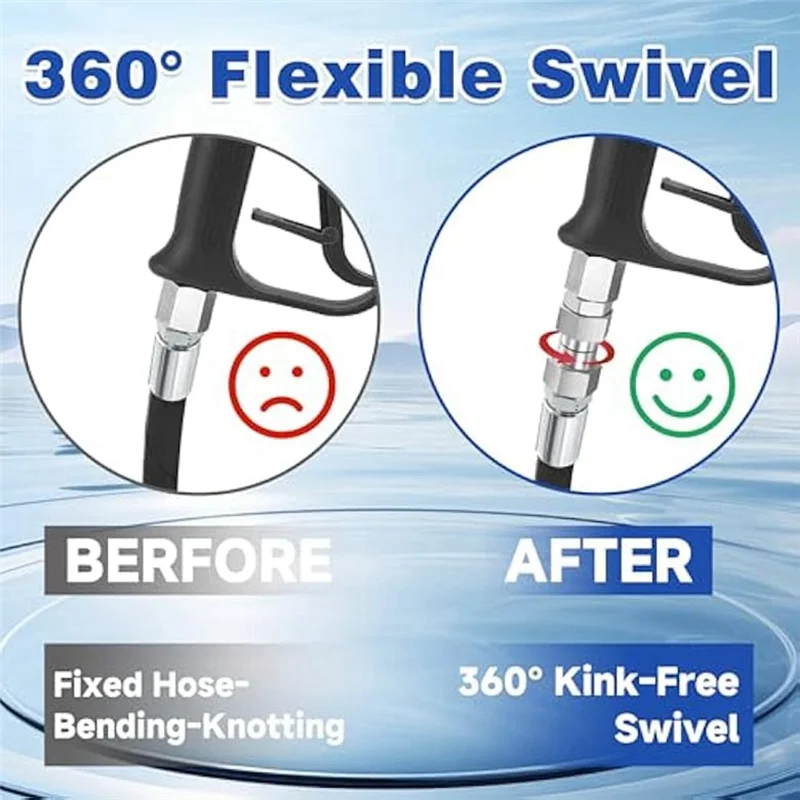 

2Pcs 3/8Inch NPT Pressure Washer Swivel Fitting,Anti-Twist 3/8Inch Swivel Male To Female Adapter,360° Swivel Connector-AC82