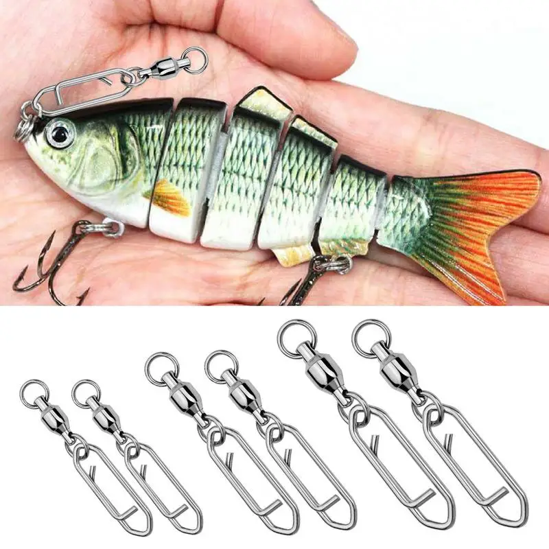 

Fishing Swivels & Snaps 10X Fishing Snaps Connector Catfish Swivels Swivel Hooks Fishing Terminal Tackle Snap Swivels Fishing