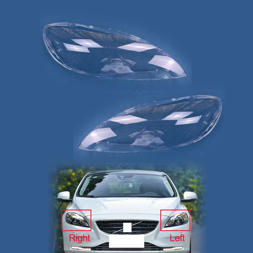 

For Volvo V40 2013-2016 Headlamp Shell Car Headlight Lens Lamp Transparent Shade Shell Auto Light Lampcover Cover