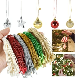 Cuerda de bola de Navidad para decoración del hogar, etiquetas colgantes para árbol de Navidad, 20cm, piezas, 100