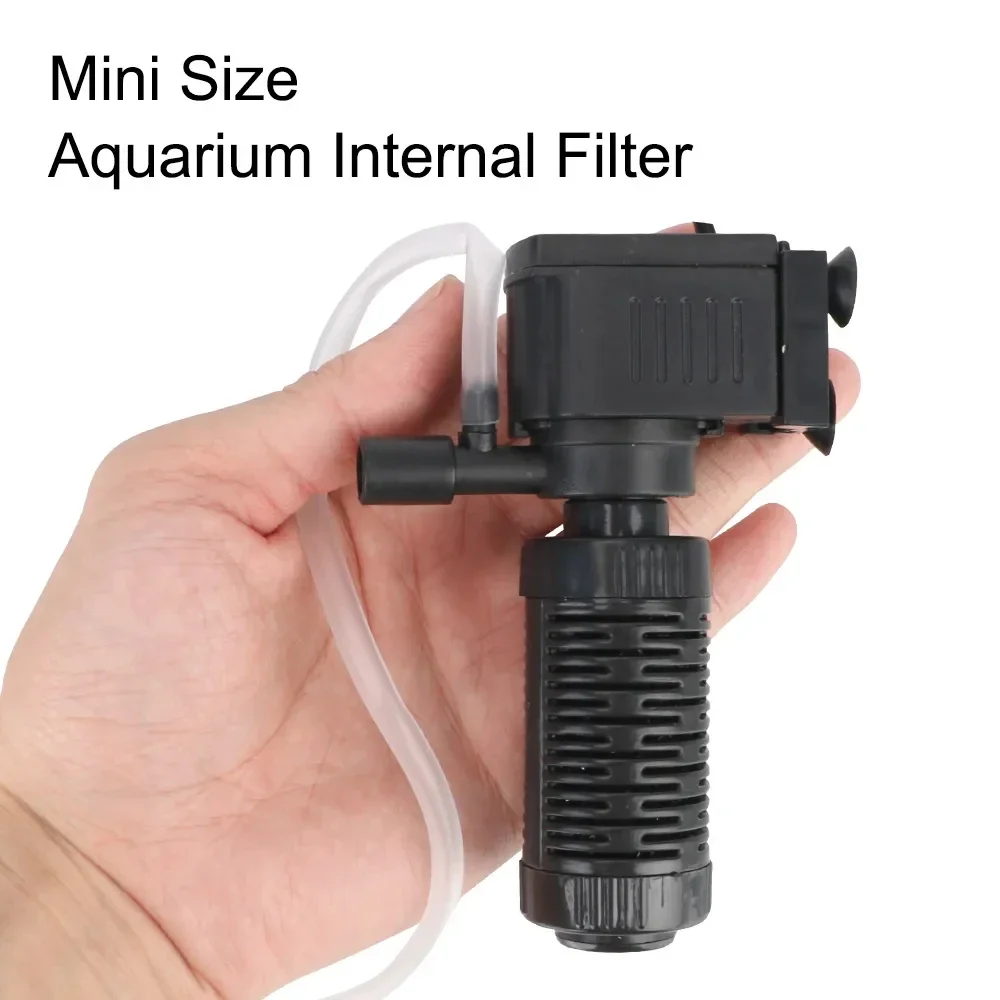 Mini 3-in-1 Filter Purified Water Oxygenated Water Pump Aquarium Fish Tank Silent Filtration Submersible Pumping 220V Aquarium