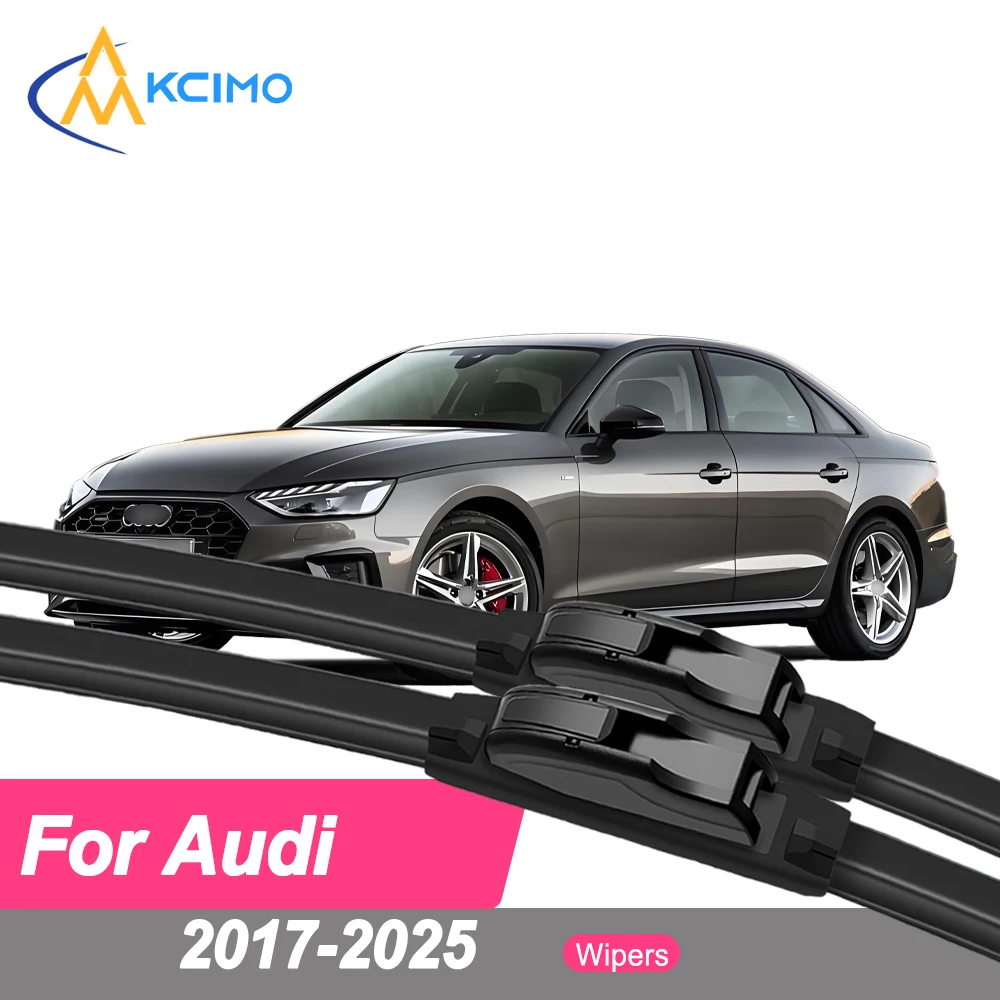 

Premium Rubber Durable Silent Windshield Wiper Blades 2pcs for Audi A4 B9 8W 2017-2025 S4 RS4 Front Wiper Blades Set
