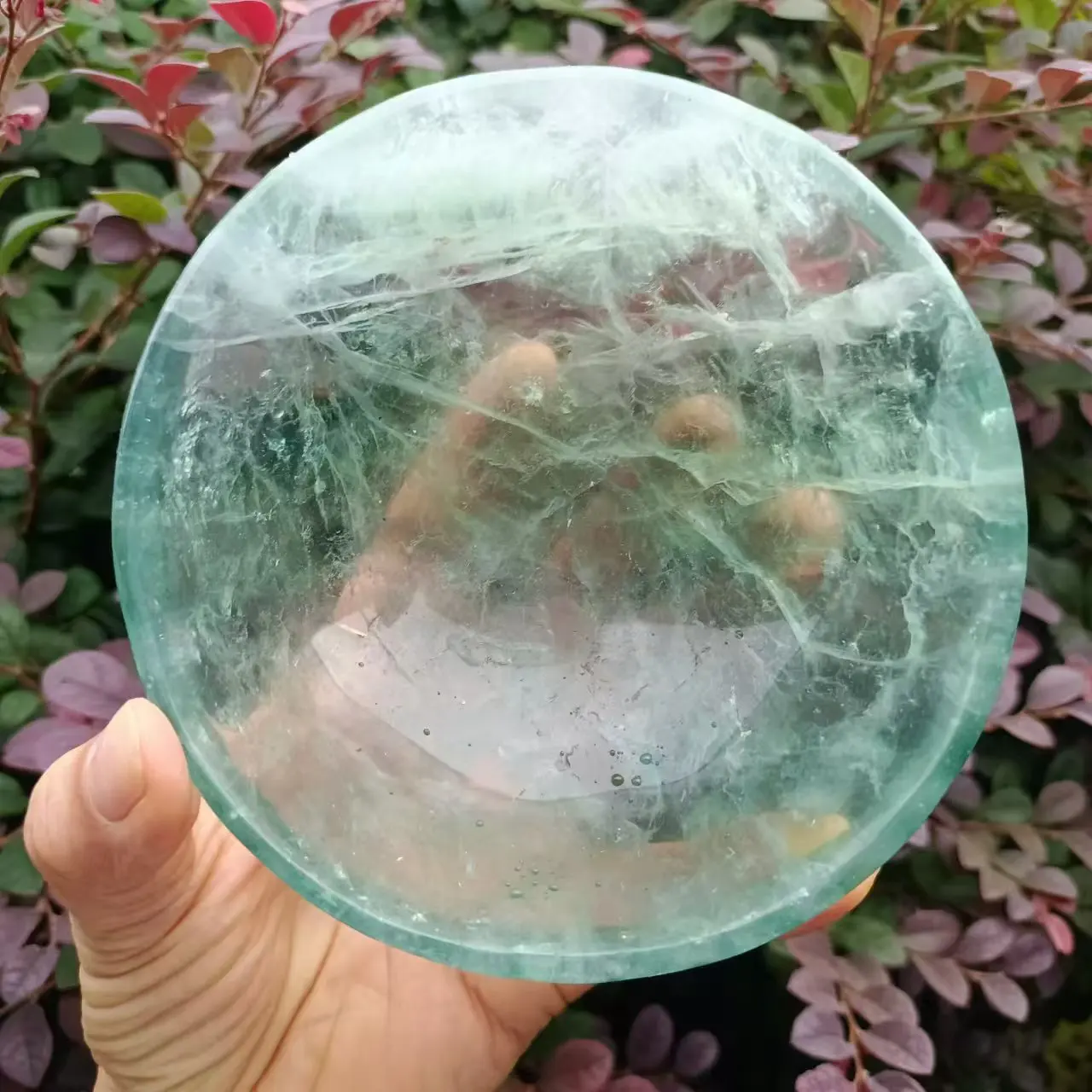 Natural Formed Green Fluorite Bowl, Quartz Crystal Ore, Mineral, Reiki, Healing, Degaussing Bowl
