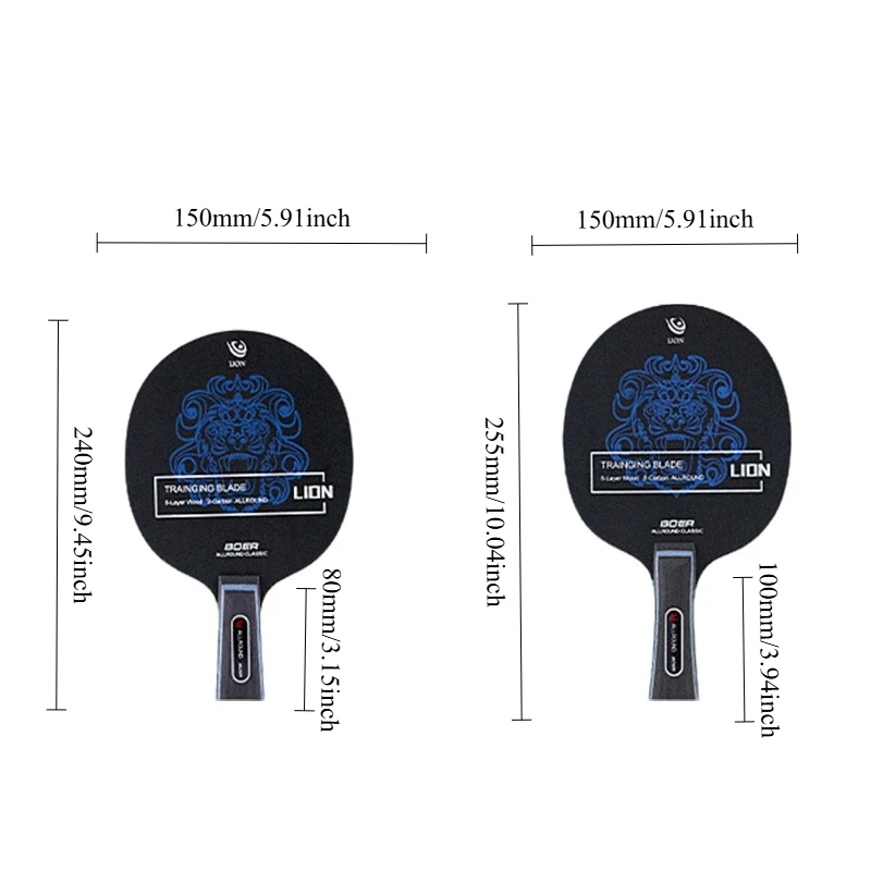 Ping Pong Racket Bottom Plate Boer Lion Table Tennis Blade 5+2 Wood Blade Good for Attack with Fine Control Trainging Allround 4