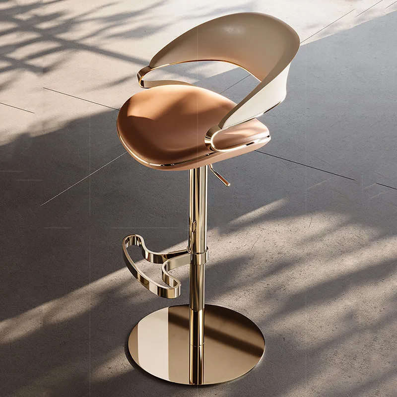 مصمم العرش بار البراز الذهب عظم الترقوة قابل للتعديل الذراع الاسترخاء بار البراز الجمالية مريح Banqueta صالة جناح الأثاث