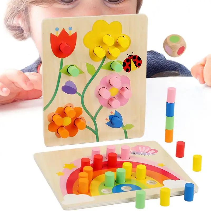 

Color Sorting Toys Preschool Early Educational Color Perception Game Wooden Educational Toy For Fine Motor Skills And