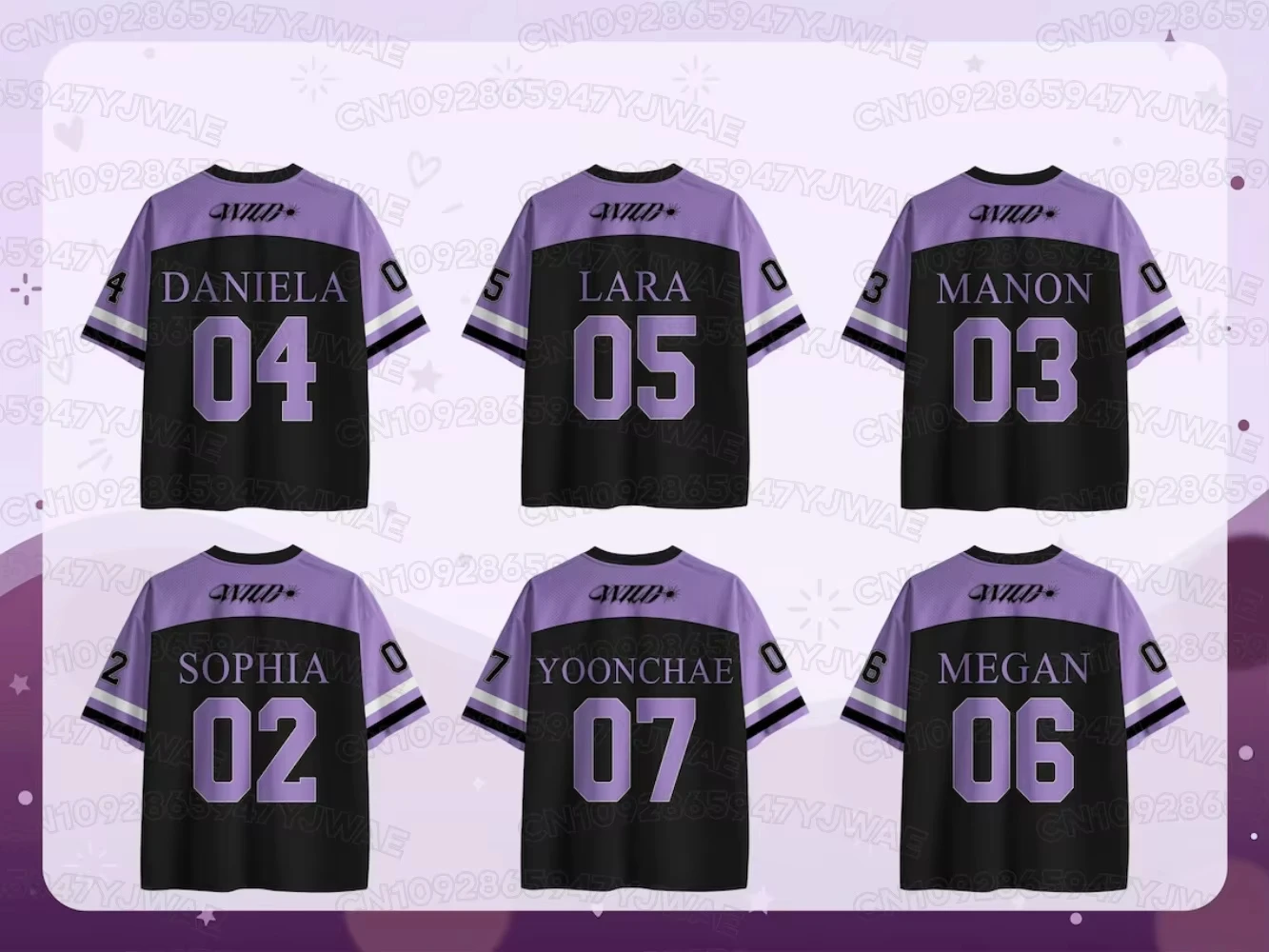 Sommer Damen- und Herren-Mode-Streetwear Yoonchae Lara&Sophia Daniela Fans T-Shirt KATSEYE Konzert Unisex Jersey – Detail 8