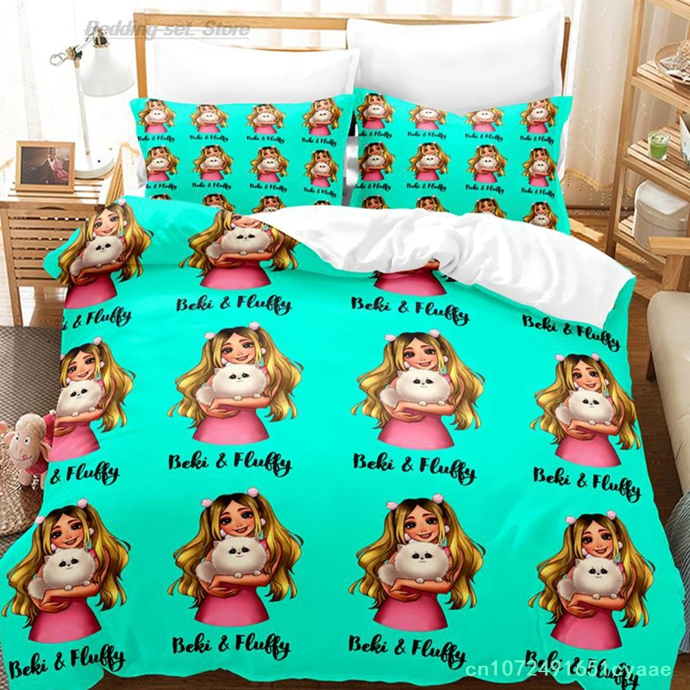 Rebekah Wing Merch Beki Fluffy Bedding Set Single Twin Full Queen King Size Bed Set Aldult Kid Bedroom Duvetcover Sets Kawaii