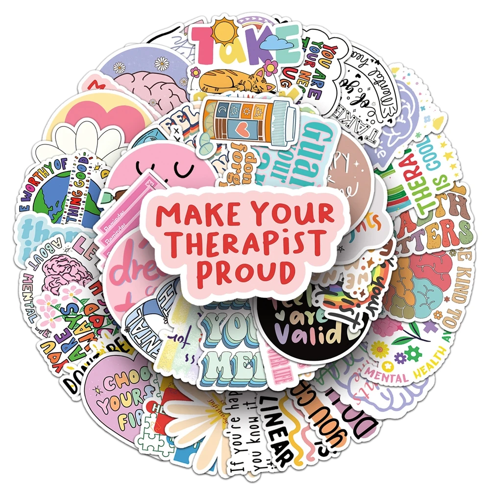 

Laptop Stickers Mental Health Matters Theme Waterproof Skin Sticker Cute Reusable Decals for Macbook Laptop Phone Water Bottle