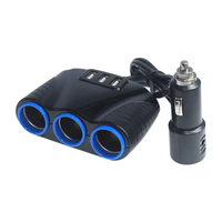 12V-24V Car Cigarette Lighter Socket Splitter Plug LED Auto Sockets Adapter USB Car Charger For Mobile Phone MP3 DVR Accessories