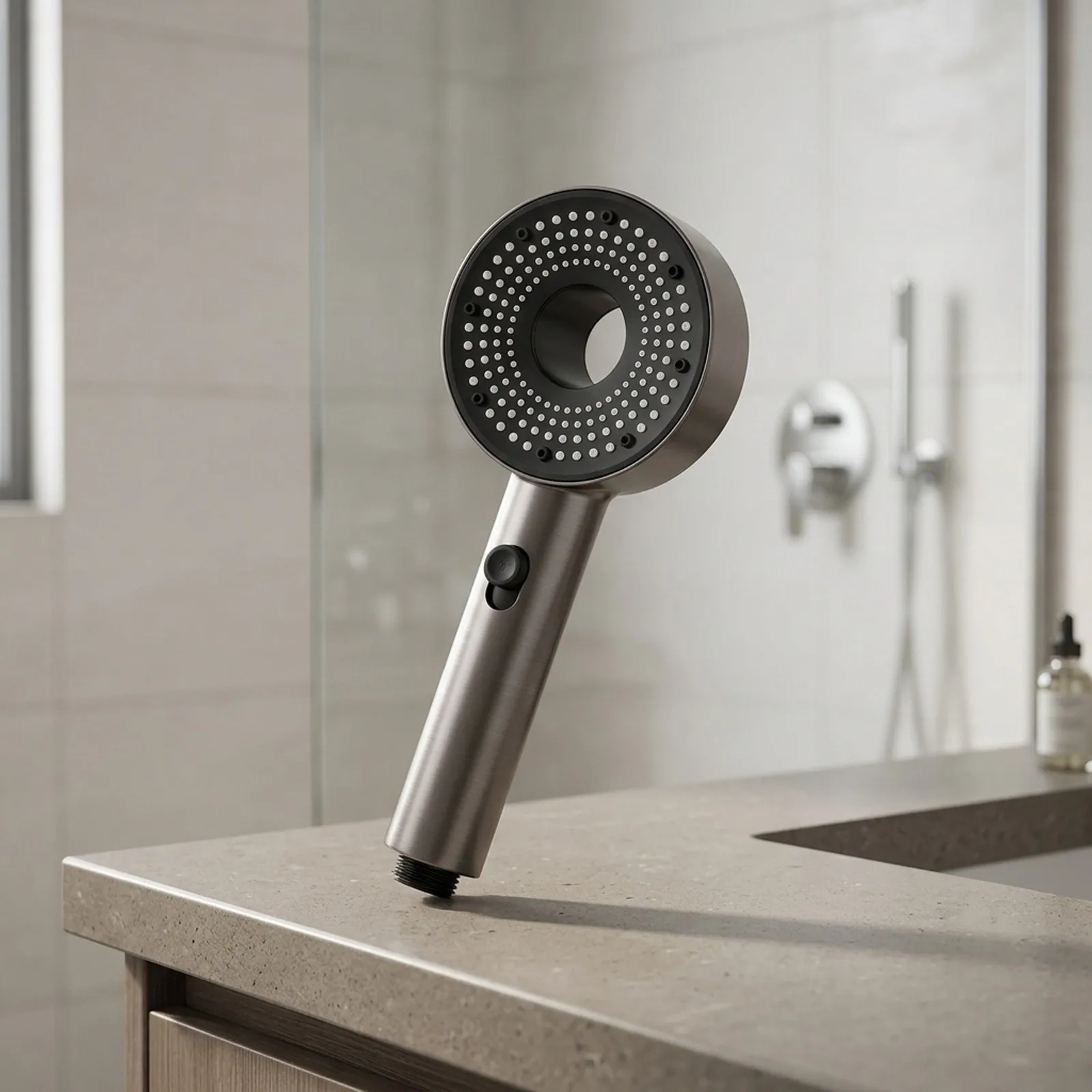 1pc 2 Turbocharged Handheld Shower Head With Fine Bubble Rain Shower Stop Handheld Showerhead Bathroom Accessories