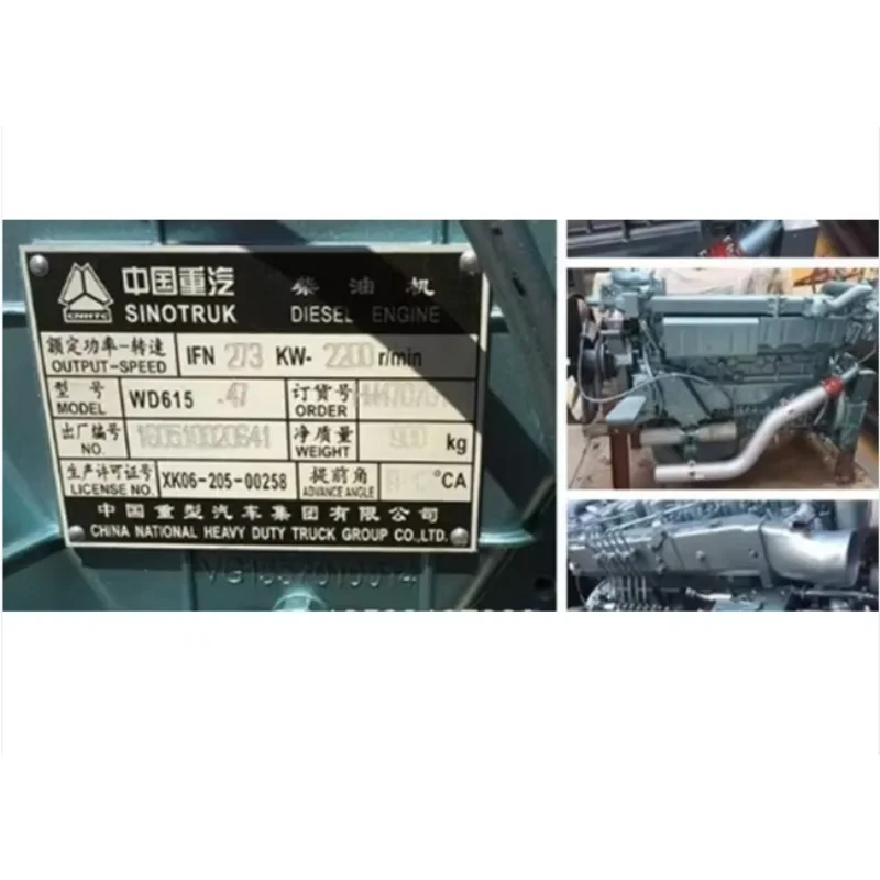 T12 Gas Engine Howo Engine Spare Parts WD615 EURO 2 Cylinder Block 61500010383 Assembly Wooden Box Customize 1 Pcs T/T