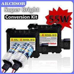 2 Pcs H7 HID Xenon Light Kit 55W H1 H3 H8 H9 H11 9005 9006 H27 880 881 HB3 HB4 Car Headlight Bulbs 5000K 6000K 8000K 12000K
