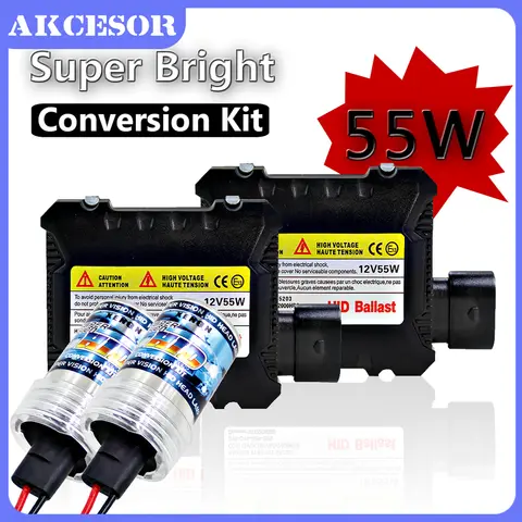 2 Pcs H7 HID Xenon Light Kit 55W H1 H3 H8 H9 H11 9005 9006 H27 880 881 HB3 HB4 Car Headlight Bulbs 5000K 6000K 8000K 12000K