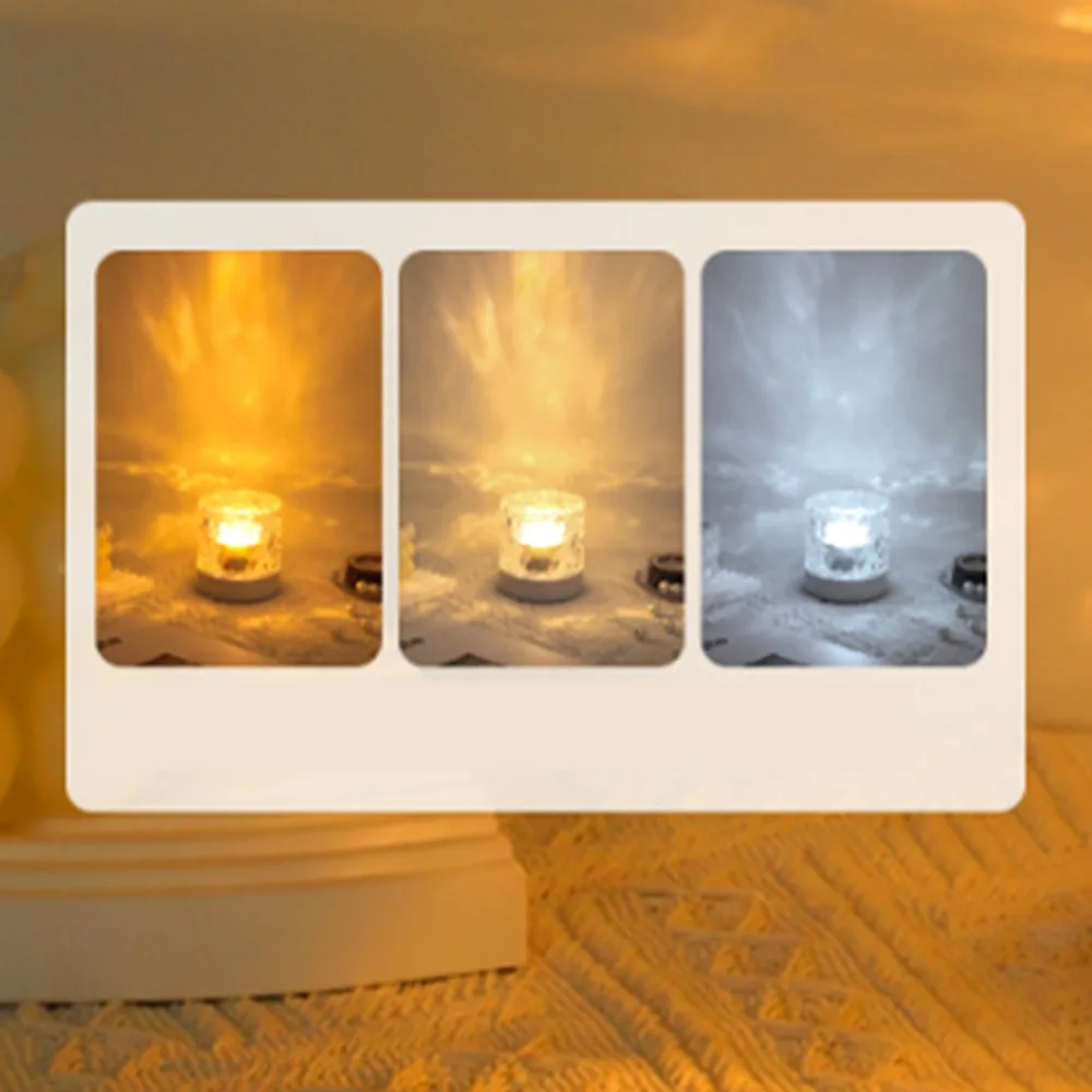 360 Degree Rotation Water Wave Night Light Dynamic USB Powered Atmosphere Table Lamp Galaxy Light Projector Party Ambiance