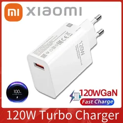 Xiaomi 120W USB Fast Charger Mobile Phone 33W 67W Charger Adapter QC 3.0 Quick Charging 6A USB Type-C Cable For Samsung Huawei