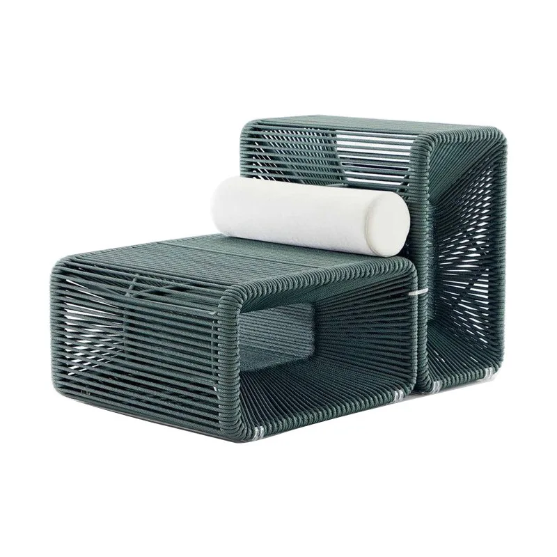 

Outdoor combination rattan chair sofa single chair hotel courtyard villa