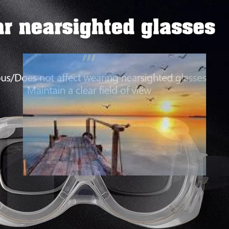 

1pc Myopia Can Wear Water Festival Labor Protective Eye Mask Protective Glasses Anti-splash Anti-wind Sand-dust Anti-fog Goggles