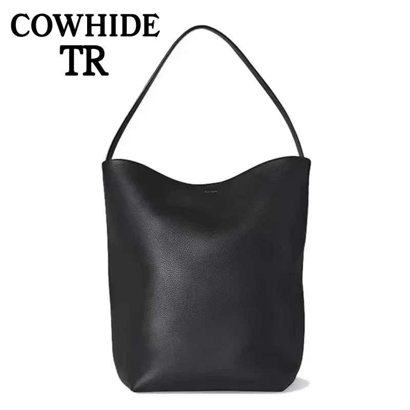 Tote Bags for Women Leather Bucket Bags Classic Lychee Pattern Large Capacity Shoulder Bag Solid Handbags Crossbody Bags