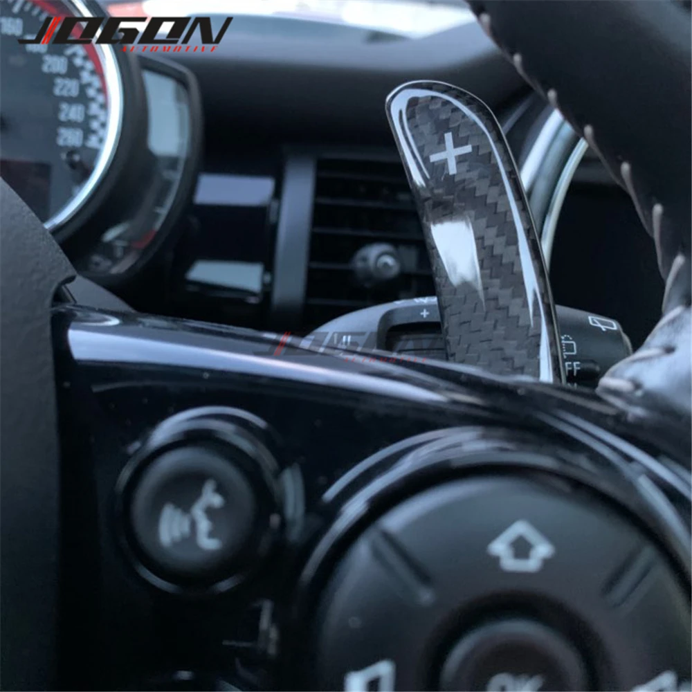 Real Carbon Fiber Paddle Shifter For MINI Cooper F56 F55 F54 F57 F60 One Clubman Countryman Steering Wheel Interior Trim 2PCS