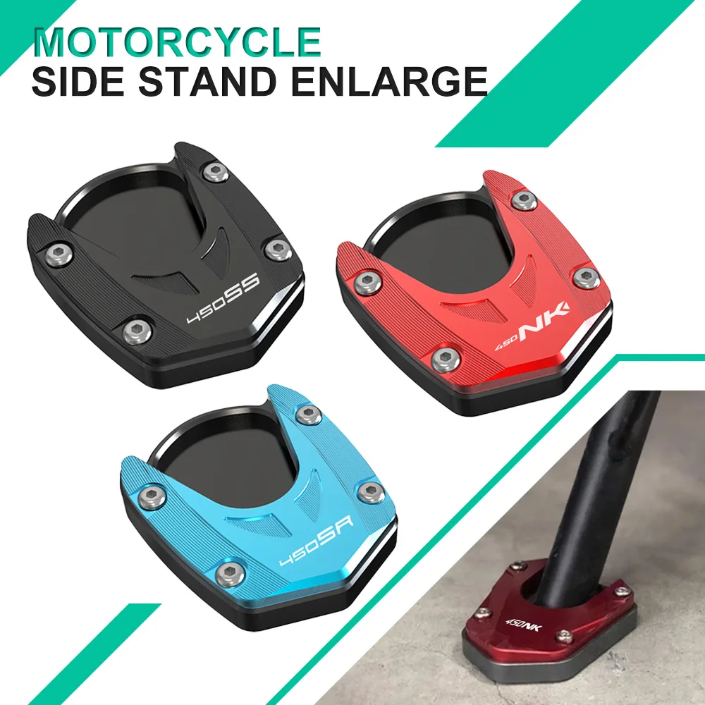 

Motorcycle Side Stand Enlarger Sled Kickstand Foot Pads Accessories For CFMOTO 450SR 450SR-S 450CLC 450NK 450 SR CLC 450 NK 450